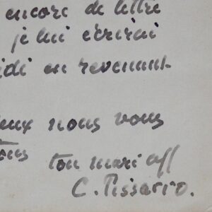 Camille Pissarro "travaillotte" et évoque Théo Van Rysselberghe et Émile Verhaeren