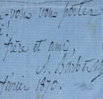 Exceptionnelle lettre de Barbès, l'année de sa mort, sur ses combats et le droit des femmes