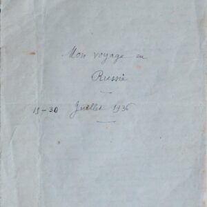 Journal de voyage dans la Russie stalinienne, en 1936