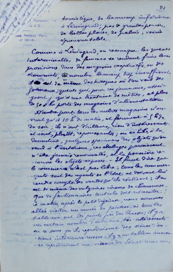 Journal de voyage dans la Russie stalinienne, en 1936