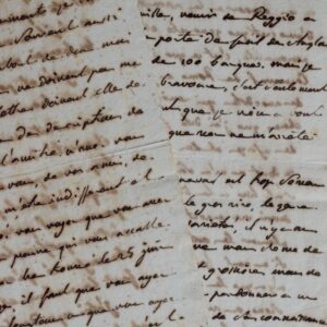 Longue lettre d'Aubin Louis Millin de Grandmaison, écrite de Naples en 1812