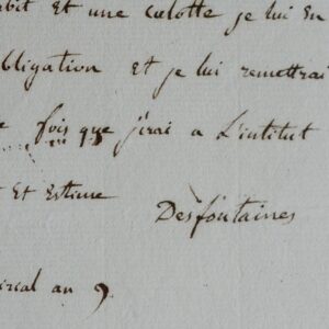 Le botaniste René Louiche Desfontaines ordonne la confection d'un vêtement.
