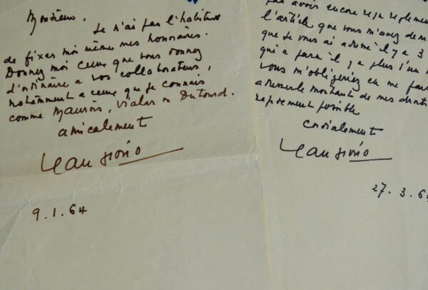 Jean Giono demande le même traitement que Maurois, Vialar et Dutourd