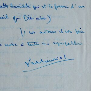 Très belle lettre de Mauriac à Jouhandeau, sur les Pincengrain