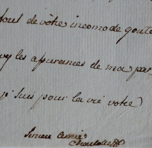Belle et tendre lettre de Marie-Caroline d'Autriche, reine de Naples et soeur de Marie-Antoinette
