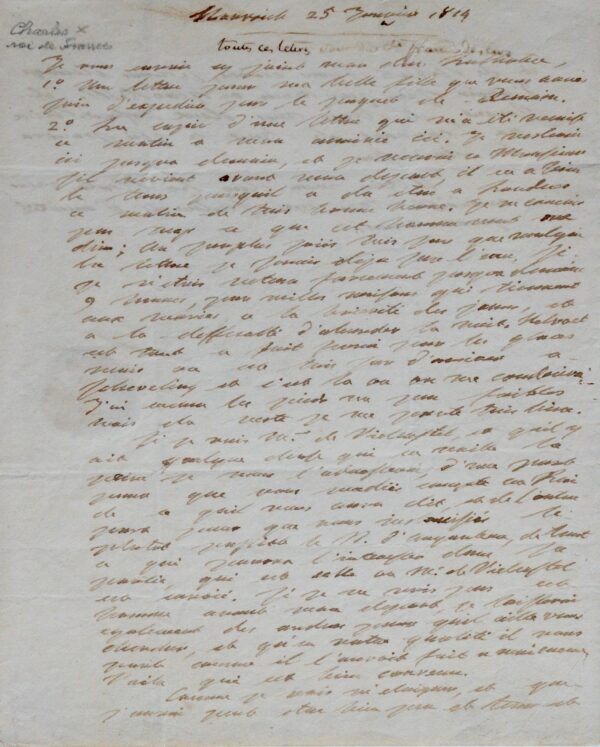 En pleine chute de l'Empire, le futur Charles X annonce son retour en France