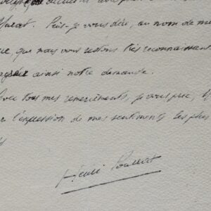 Henri Pourrat intervient pour la légion d'honneur de la poétesse auvergnate Laure Marie Amélie Murat