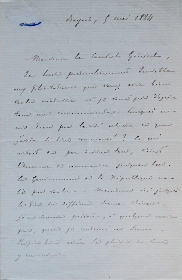 L'amertume de l'amiral Courbet sur l'expédition du Tonkin