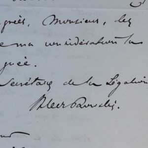 Lettre de Michel Kleczkowski pendant l'expédition de Chine sur la défense de Shanghaï