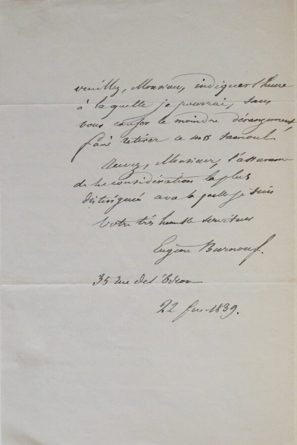 Eugène Burnouf achète la collection de manuscrits indiens de Lemeray-Beauchamps