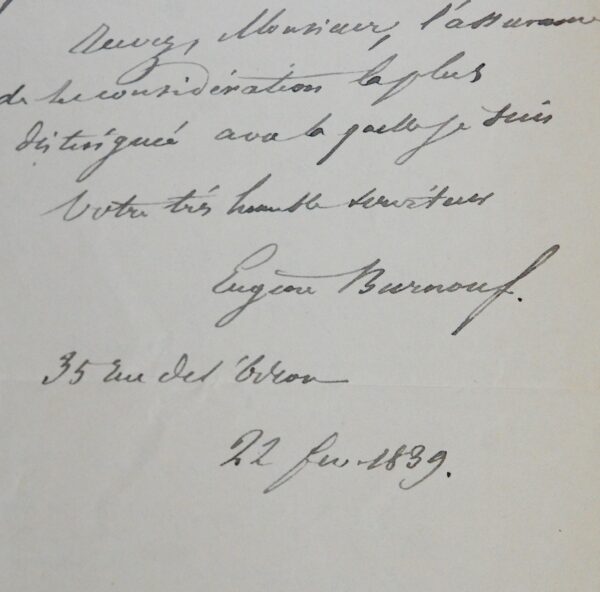 Eugène Burnouf achète la collection de manuscrits indiens de Lemeray-Beauchamps
