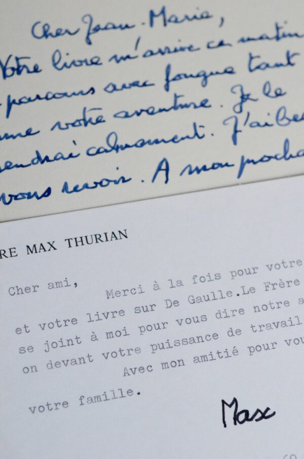 Deux lettres de Max Thurian de la communauté de Taizé