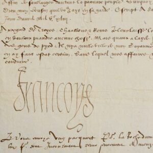 Superbe lettre de François Ier au duc de Guise