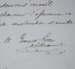 Deux lettres du peintre et lithographe espagnol Genaro Pérez de Villaamil