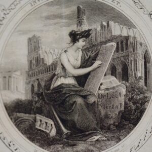 Superbe diplôme de membre de la Société des Antiquaires de la Morinie