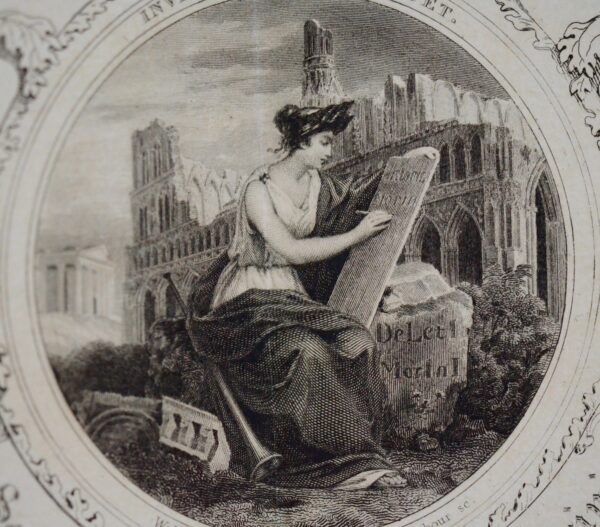 Superbe diplôme de membre de la Société des Antiquaires de la Morinie