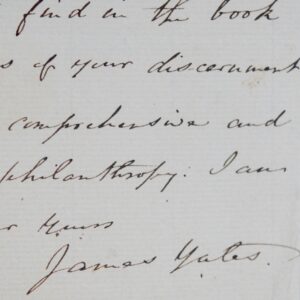 James Yates remercie le préhistorien Jacques Boucher de Perthes pour "Hommes et choses"