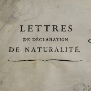 Louis XVIII accorde des lettres de naturalité à un Savoyard