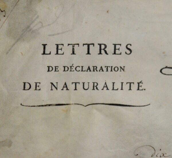 Louis XVIII accorde des lettres de naturalité à un Savoyard