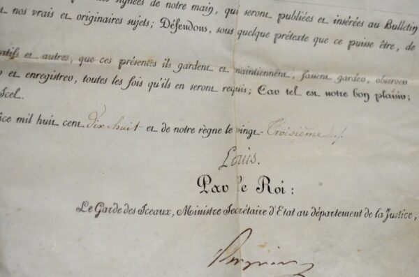 Louis XVIII accorde des lettres de naturalité à un Savoyard