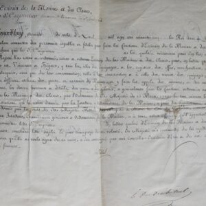 Brevet d'écrivain de la Marine de 1764, pour servir sur les vaisseaux et frégates