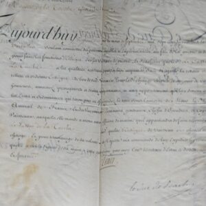 Brevet d'enseigne de vaisseau de Latouche-Tréville