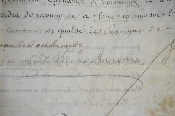 Brevet d'enseigne de vaisseau de Latouche-Tréville