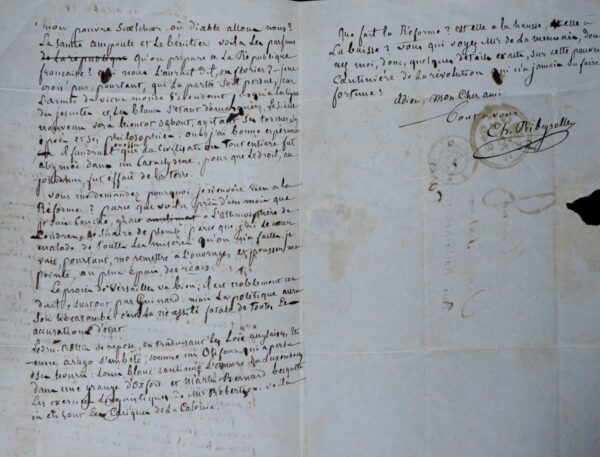 Passionnante lettre d'exil de Ribeyrolles à Victor Schoelcher sur l'abolition de l'esclavage