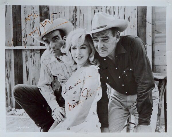 The Misfits : exceptionnelle photo dédicacée par Marilyn Monroe, Clark Gable et Montgomery Clift