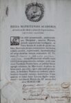 Diplôme de l'Académie Royale de Madrid, décerné à François Chaussier, en 1808