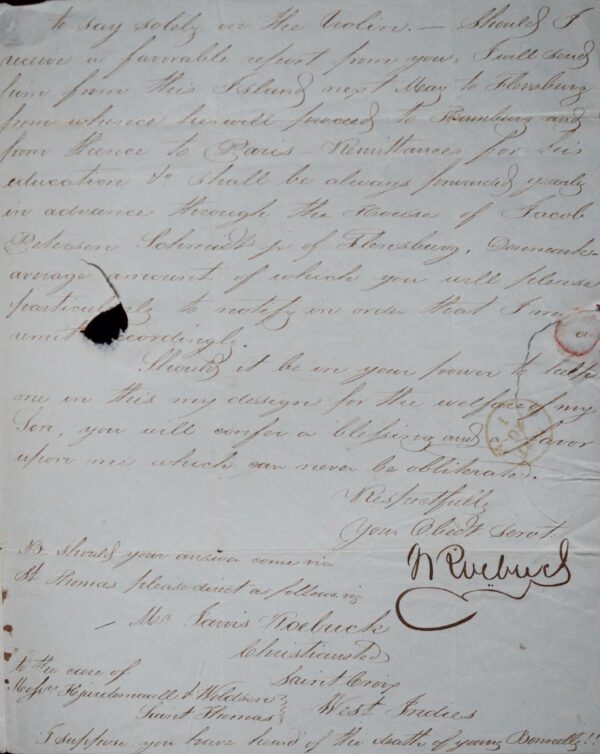 Le Dr Jarvis Roebuck, des îles Vierges, confie l'éducation de son fils au violoniste Pierre Baillot