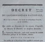 La Convention nationale veut un "concours sur les moyens d'organiser les montres & pendules"