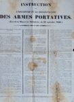 Affiche "Instructions sur l'entretien et la conservation des armes portatives"