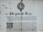 Affiche de 1683 sur les manufactures de dorure à Lyon et en Savoie