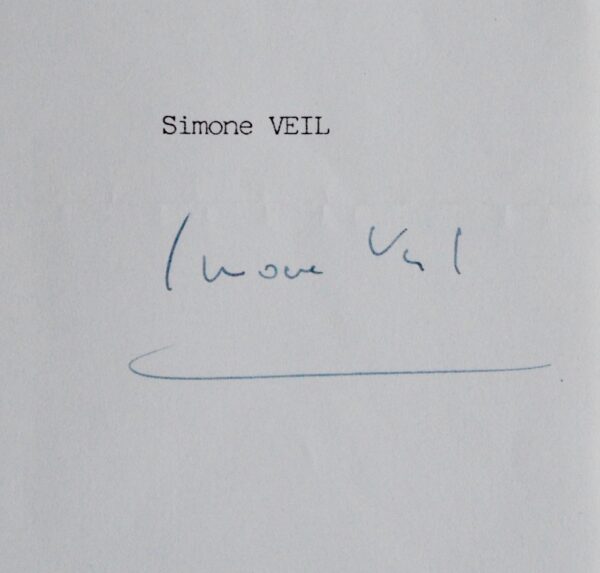 Pour Simone Veil, l'Europe est le garde-fou contre les dangers encourus par la France