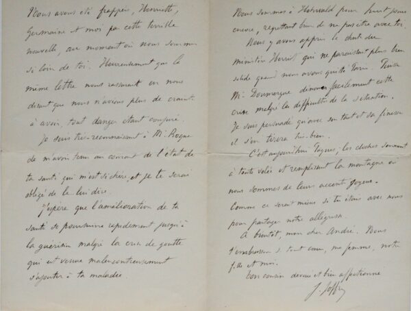 Le maréchal Joffre commente la chute du ministère Herriot