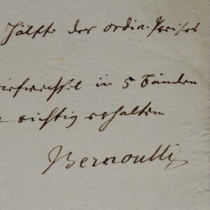 Jean III Bernoulli vend un exemplaire de la correspondance de Jean-Henri Lambert