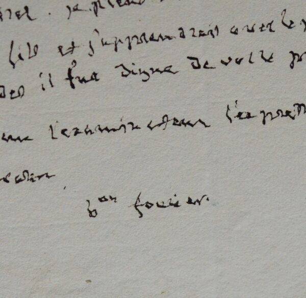 Le mathématicien et physicien Joseph Fourier recommande Laya