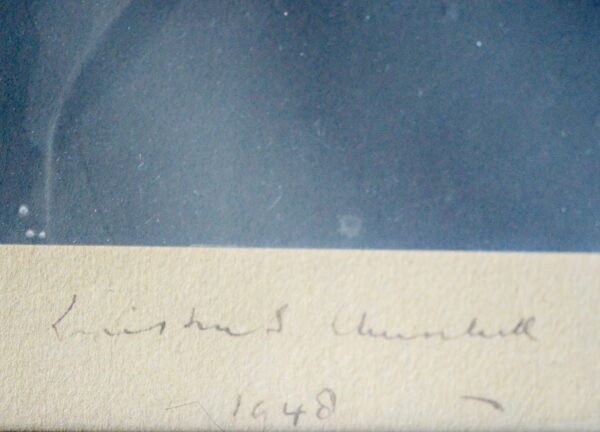 Très beau portrait photographique signé par Winston Churchill