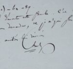 Lettre scientifique de Michel Chasles, à propos de formules mathématiques de Julius Plücker