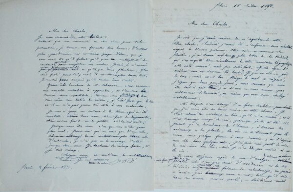 Deux denses lettres du mathématicien Irénée-Jules Bienaymé à Michel Chasles