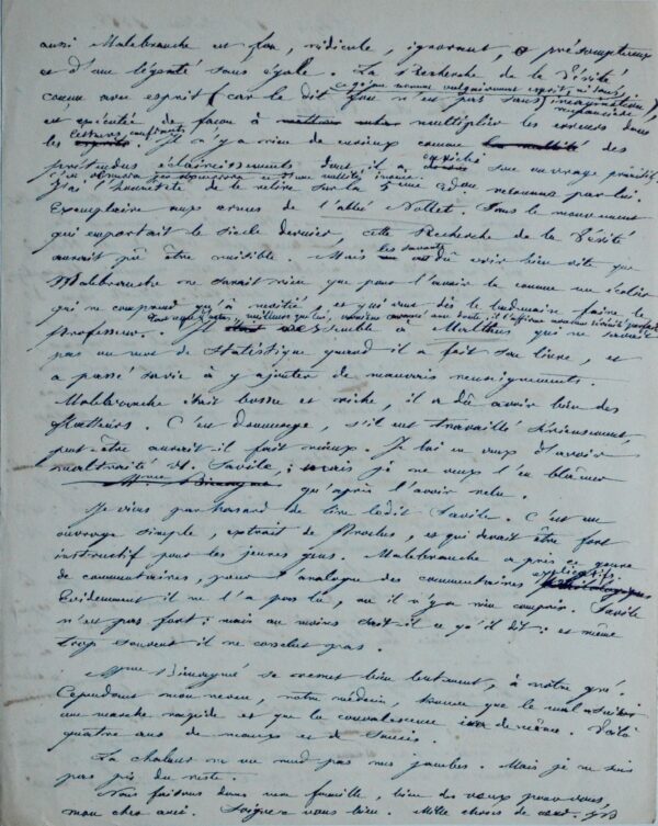 Deux denses lettres du mathématicien Irénée-Jules Bienaymé à Michel Chasles