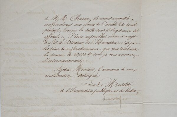 Commande de verres spéciaux pour les télescopes de l'Observatoire impérial