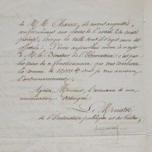 Commande de verres spéciaux pour les télescopes de l'Observatoire impérial