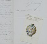 Eugène Cicéri dessine un vase italien du moyen-âge en vue d'une estimation