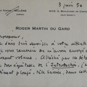 Roger Martin du Gard plonge dans les Mémoires du baron de Vitrolles