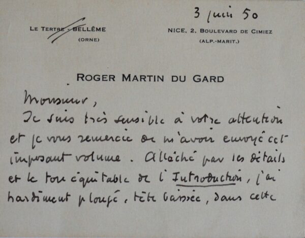 Roger Martin du Gard plonge dans les Mémoires du baron de Vitrolles