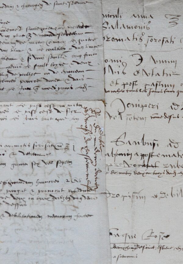 Ensemble de deux recettes médicales manuscrites du début du XVIe siècle