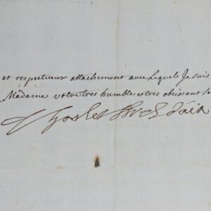 Lettre de l'archevêque d'Aix, Mgr Vintimille du Luc, à la marquise de Rhodes