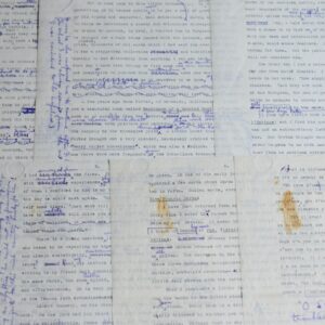 Tapuscrit très corrigé de la préface de "The Waters Reglitterized" d'Henry Miller